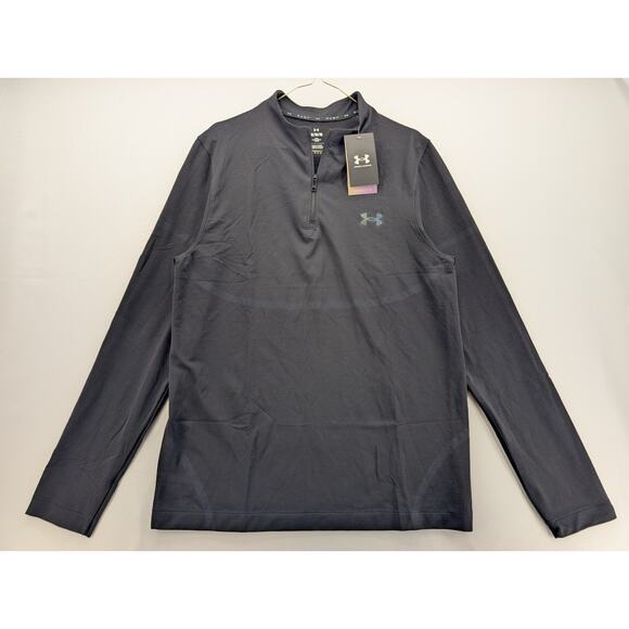 NWT Under Armour UA Vanish Elite Seamless Men's ¼ Zip in Black Size Medium - Picture 3 of 7